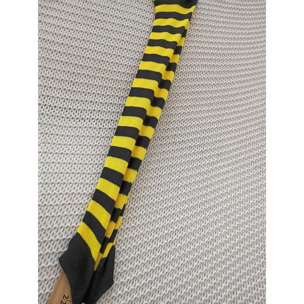Y2K Clueless Bumblebee Yellow Black Striped Knee High Socks Emo‎ Costume